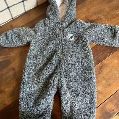Miami Dolphins NFL Team Apparel Infant Fleece One Piece/Snowsuit 0-3 Months • $15