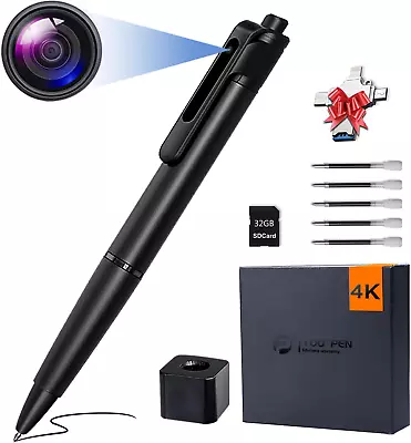 4K Hidden Pen Camera HD Video Recorder Gear Mini Body Camera Portable Pocket Cam • $90.99