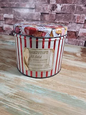 Rare Vintage Christmas Hard Candy Tin Candytuft AMC New York Mid Century - Empty • $45