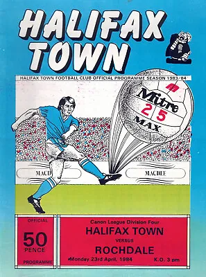 Halifax Town V Rochdale 23/04/1984 • £3.50