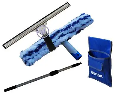 £27.99 • Buy 14  Window Cleaning Squeegee, Washer, 4 Ft Pole & Pouch