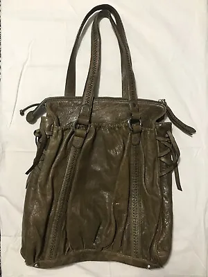 Junior Drake Brown Leather Large Shoulder Bag Purse • $44.99