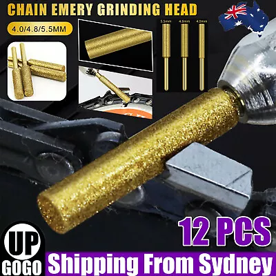 12X Diamond Chainsaw Sharpener Burr Grinder Chain Saw Drill Bits 4.0 4.8 5.5mmAU • $8.96