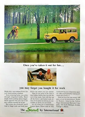 1965 International Scout Soft Top SUV Golf Course Photo Vintage Print Ad • $9.95