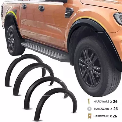 Matte Black Slim Fender Flares Guard Wheel Arch For Ford Ranger PX2 2015-2018 • $189