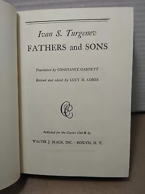 Ivan Turgenev - Fathers & Sons - 1942 - Classics Club - Collector's Ed Hardcover • $7.01