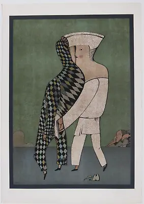 !!! Mihail Chemiakin  Les Deux Couples    1976 Lithograph  Signed. • $404.99