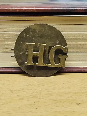 WW2 Home Guard Brass Shoulder Title With Backing Plate.  • £12