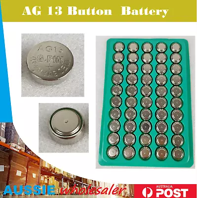 LR44 Battery AG13 A76 Button Cell Batteries Tray Pack Batteries Cell Bulk Sale • $54.95