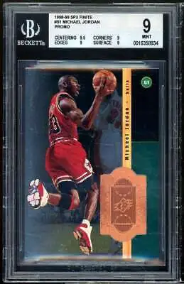 Michael Jordan Card 1998-99 SPX Finite Promo #s1 (pop 5) BGS 9 (9.5 9 9 9) • $100