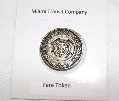 Vintage Miami Transit Company Fare Token Good Condition • $3.75