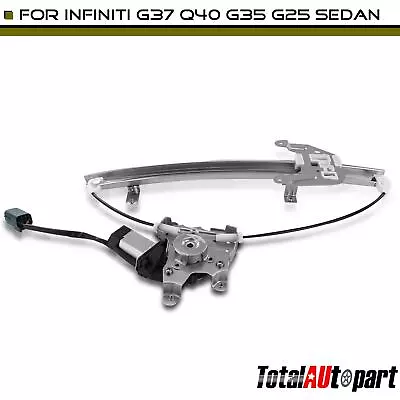 Power Window Regulator & Motor For INFINITI G37 09-13 Q40 G35 G25 Sedan Rear LH • $40.99