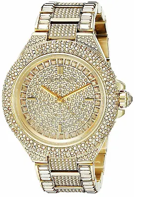 Michael Kors MK5720 Camille Gold Crystal Encrusted Stainless Steel Women's Watch • $142