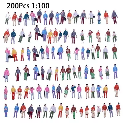 200X Railway Train Painted Figures Model People 1:100 Multicolor Scale Passenger • $7.97