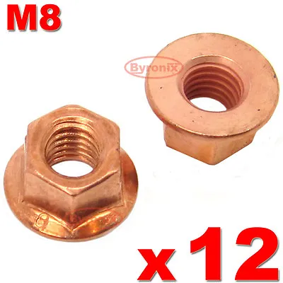 £5.95 • Buy Bmw E30 3 Series Exhaust Manifold Nuts Head Stud Nut M8 Hex Copper Self Locking