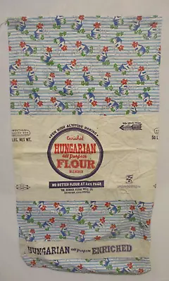 Cotton Fabric Feedsack Label Hungarian Flour Denver CO Novelty Houses Unopened • $49.95