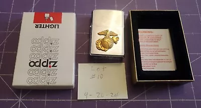 2005 United States Marine Corps Zippo Cigarette Lighter Unfired IN Box Lot #10 • $24.99