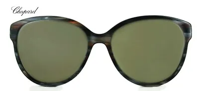 £150 • Buy Chopard Sunglasses SCH150S, 1EXX In Grey-Striped With Brown-Mirror Lens 57MM