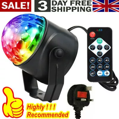 £11.42 • Buy LED Disco Light Ball RGB DJ Party Stage Lights Rotating Galaxy Projector Remote