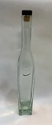 Tall Green Tint Glass Bottle 50 Cl W/Cork Lid - Olive Oil B&B Decor Bud Vase • $4.99