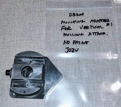 Emco Unimat DB200 Lathe Mounting Adapter #1 For Vertical Milling Attachment J02W • $85.50