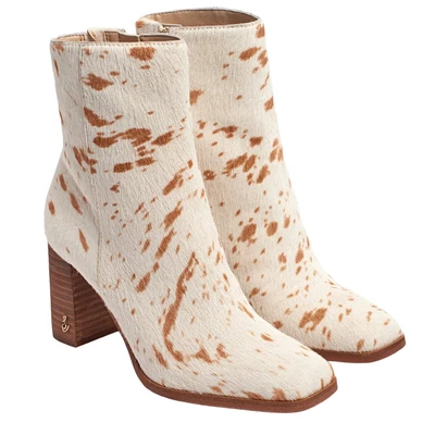 $59.99 • Buy Sam Edelman Osten Ivory/Natural Stacked Heel Almond Toe Fashion Ankle Booties