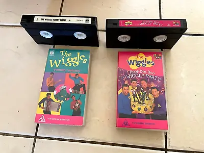 The Wiggles Yummy Yummy & The Wiggles Hoop Dee Doo The Wiggly Party VHS Tapes • $22