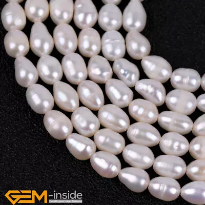 4-5mm Natural Cultured Olivary Freshwater Pearl Rice Beads For Jewelry Making 15 • $9.69