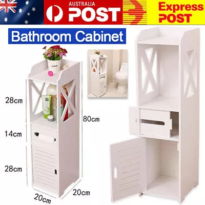 Bathroom Storage Shelf Toilet Paper Shelf Standing Rack Organizer Cabinet Holder • $47.69