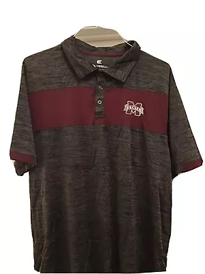 Colosseum Athletics Mississippi State Bulldogs Maroon / Gray Polo Shirt Size XL • $6.40