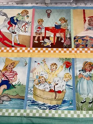 American Jane Patterns Moda Fabric Story Time 12 Cute Panels Of Kids & Toys Dog • $32
