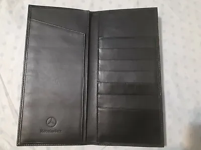 MERCEDES-BENZ Smooth Black Leather Travel Wallet Card / Document Holder • $39.99