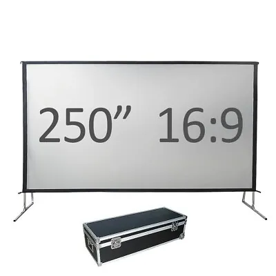 250  Fast Fold Projection Screen Front And Rear 16:9 HD Fast Fold Fixed/framed • £1300