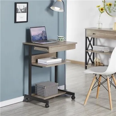 Rolling Computer Desk Small Laptop PC Corner Table Workstation For Home Office • $59.39