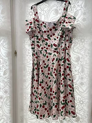 Hell Bunny Ladies Size 22-24 Vintage Style Swing Dress Rock &Roll Dress Summer • £7.12