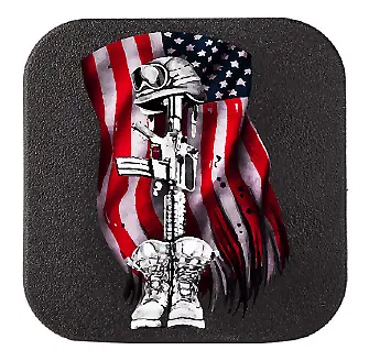 Fallen Soldier American Flag Rubber Receiver Tube Hitch Plug. Fits 2  Receiver • $14.99