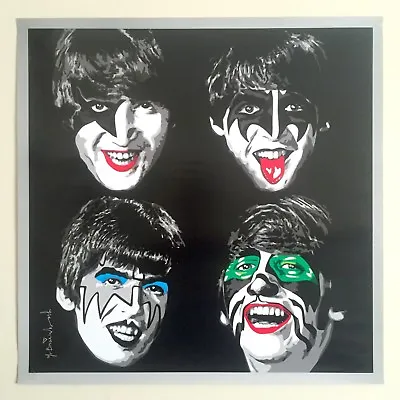 Mr. Brainwash   The Beatles As Kiss   Rare Authentic Litho Print Pop Art Poster • $1250