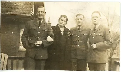 £9.88 • Buy 1940s Photo Canada Ontario Toronto RAF Airmen Uniforms With Mrs. Archibald