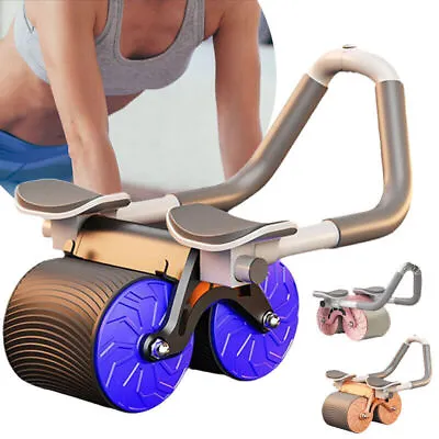 Plank Ab Abdominal Roller Wheel For Core Trainer Elbow Support Automatic Rebound • £8.61