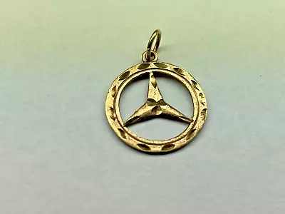 Mercedes Benz Charm Pendant 14k Yellow Gold Vintage Karat • $249.99