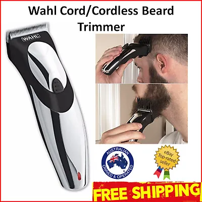 Wahl Men's Cord/ Cordless Rechargeable Beard Trimmer Clipper Men's Hair Cut Set • $98