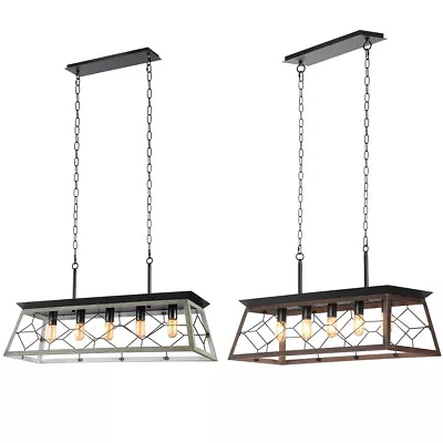 Farmhouse Rustic Linear Chandeliers Pendant Ceiling Light For Kitchen Island • $91.99