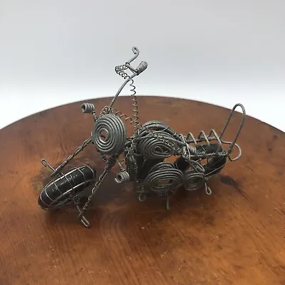 Vtg Wire Wrapped Motorcycle Harley Modern Art Chopper Artist Made Scultpure • $38