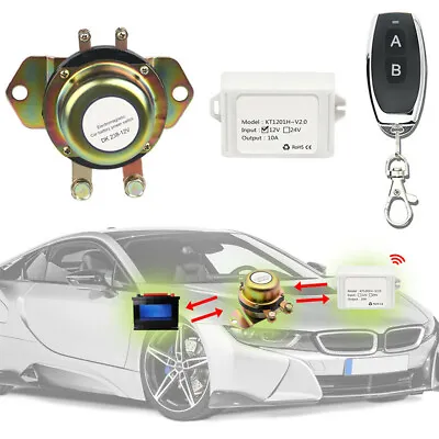 Car Vehicle Battery Isolator Cut Off Power Kill Anti-theft Remote Control Switch • £40.67