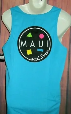 Mens Maui & Sons Blue Tank Top T-shirt Size L • $19.90
