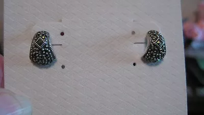 Nwt Judith Jack Sterling Silver Marcasite Pierced Earrings • $10