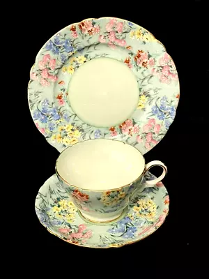 £79.99 • Buy Shelley Melody Chintz Trio Tea Set Trio Art Deco