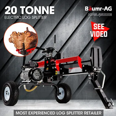 Baumr-AG 20 Ton Electric Log Splitter 20T Hydraulic Fire Wood Block Cutter Axe • $1692