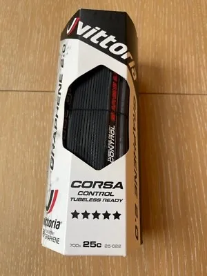 Vittoria Corsa Control Tire - 700 X 25 Tubeless Ready Folding Black G2.0 • $39