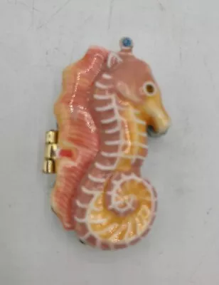 Monet  SEAHORSE  Collectible Enamel Keepsake Trinket Box  • $25.99